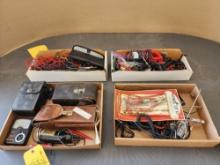 BOXES OF MULTIMETERS, PROBES & TEST LIGHTS