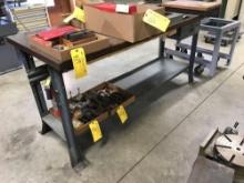 6 FT WOOD TOP SHOP BENCH (INVENTORY NOT INCLUDED)