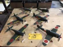 (LOT) PLASTIC JAPANESE AIRCRAFT MODELS (NO PACKING/SHIPPING AVAILABLE) 14" WINGSPAN ON LARGEST MODEL