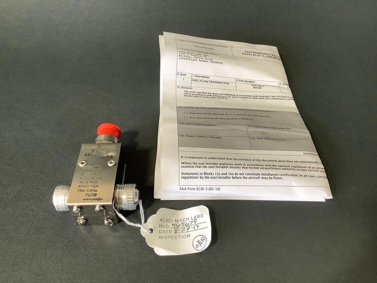 FUEL FLOW TRANSMITTER 489-487 ALT# TFF2905-9 (OVERHAULED)