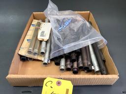 BOXES OF NEW & USED PUSH ROD HOUSINGS, COPPER GASKETS, VALVE SPRINGS & SEATS & SPECIALTY HARDWARE