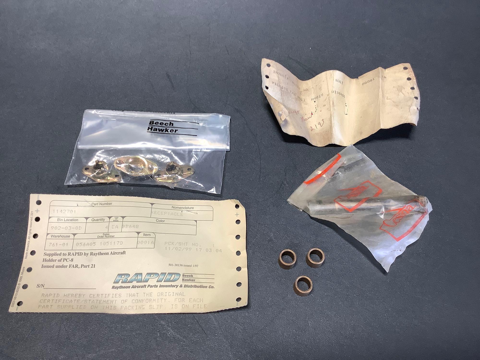 NEW CESSNA COWL FASTENERS, BEARINGS, BUSHINGS & EXPENDABLES S2319-7, MS20220-1, HSBG5S, 0422280,