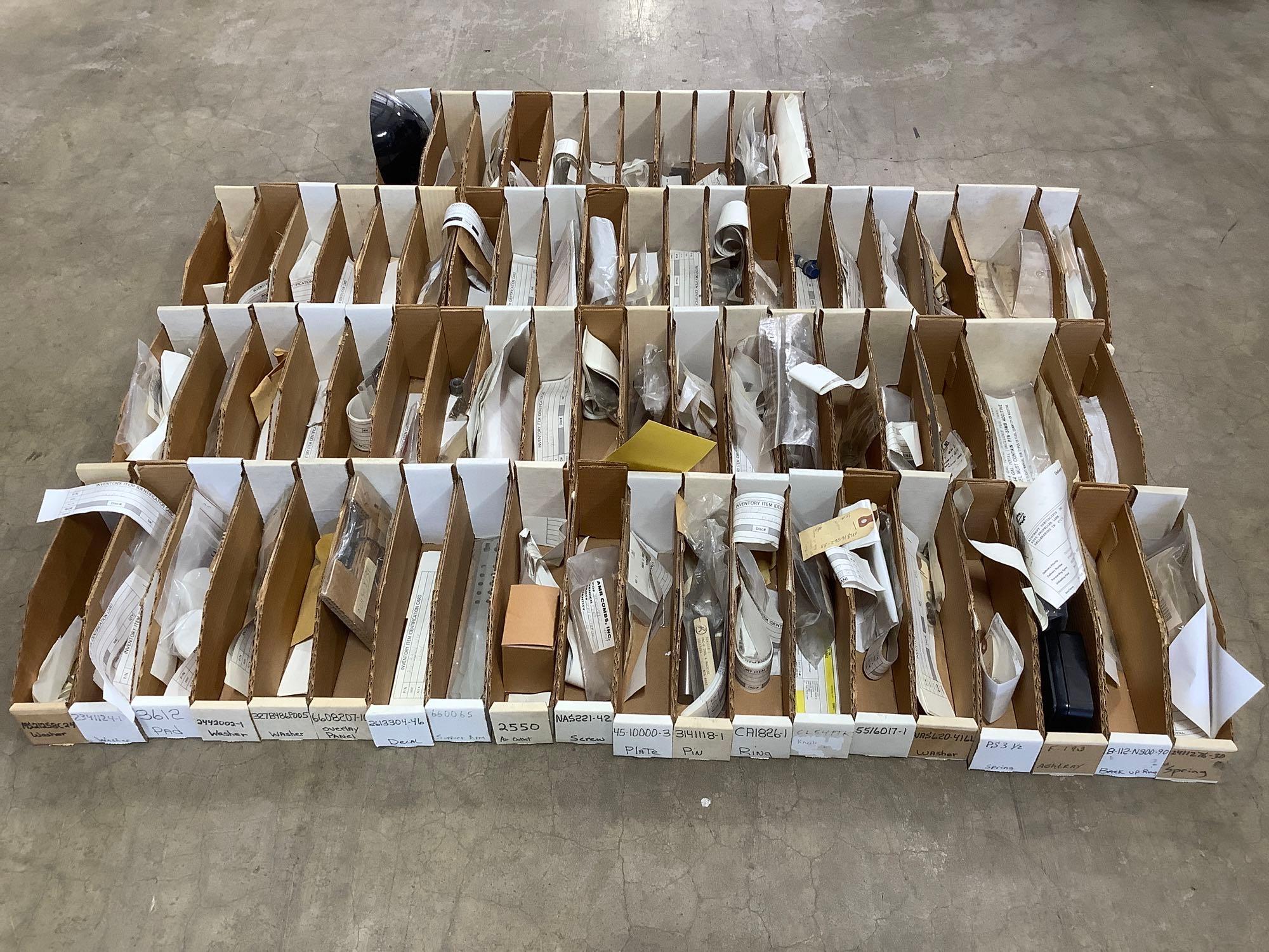 (LOT) 70 BOXES OF NEW LEARJET & HARDWARE EXPENDABLES