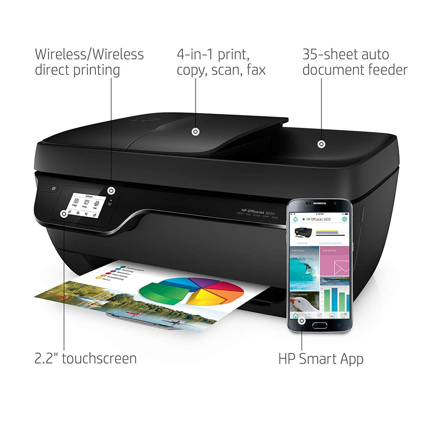 HP OfficeJet 3830 All-in-One Wireless Printer (K7V40A)