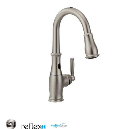 Moen 7185ESRS Brantford with MotionSense One-Handle High Arc Pulldown Kitchen Faucet