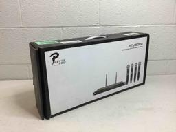 Phenyx Pro 4-Channel UHF Cordless Mic Set With Four Handheld Mics (PTU-5000A)