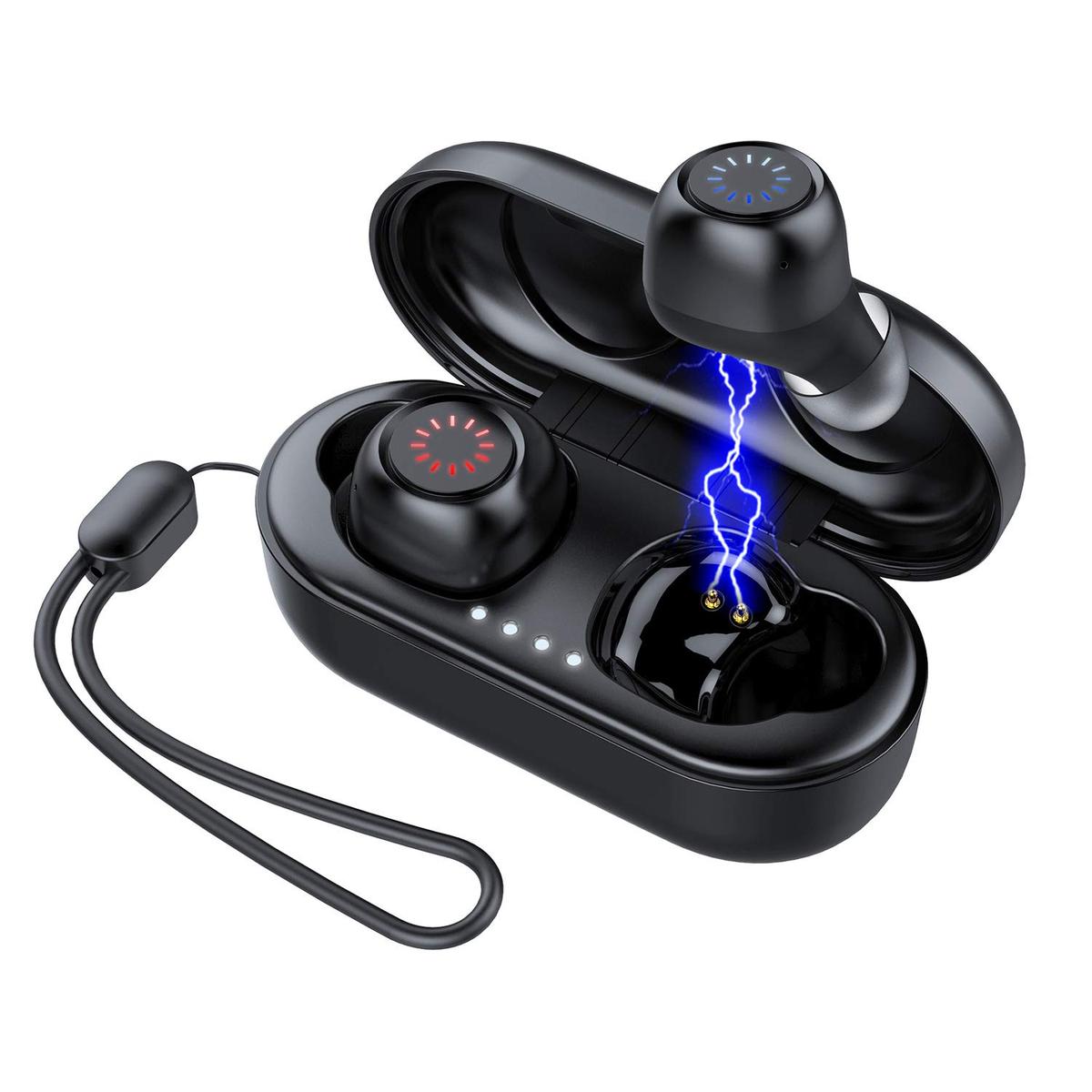 HiFuture  Bluetooth 5.0 True Wireless Earbuds Touch Control with Charging Case (Black)