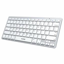 VicTsing and omoton Slim Portable Bluetooth Keyboards - (2)silver(1)black