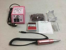 Electric Nail Drill Professional Nail File Drill Acrylic Nails Kit(Pink)