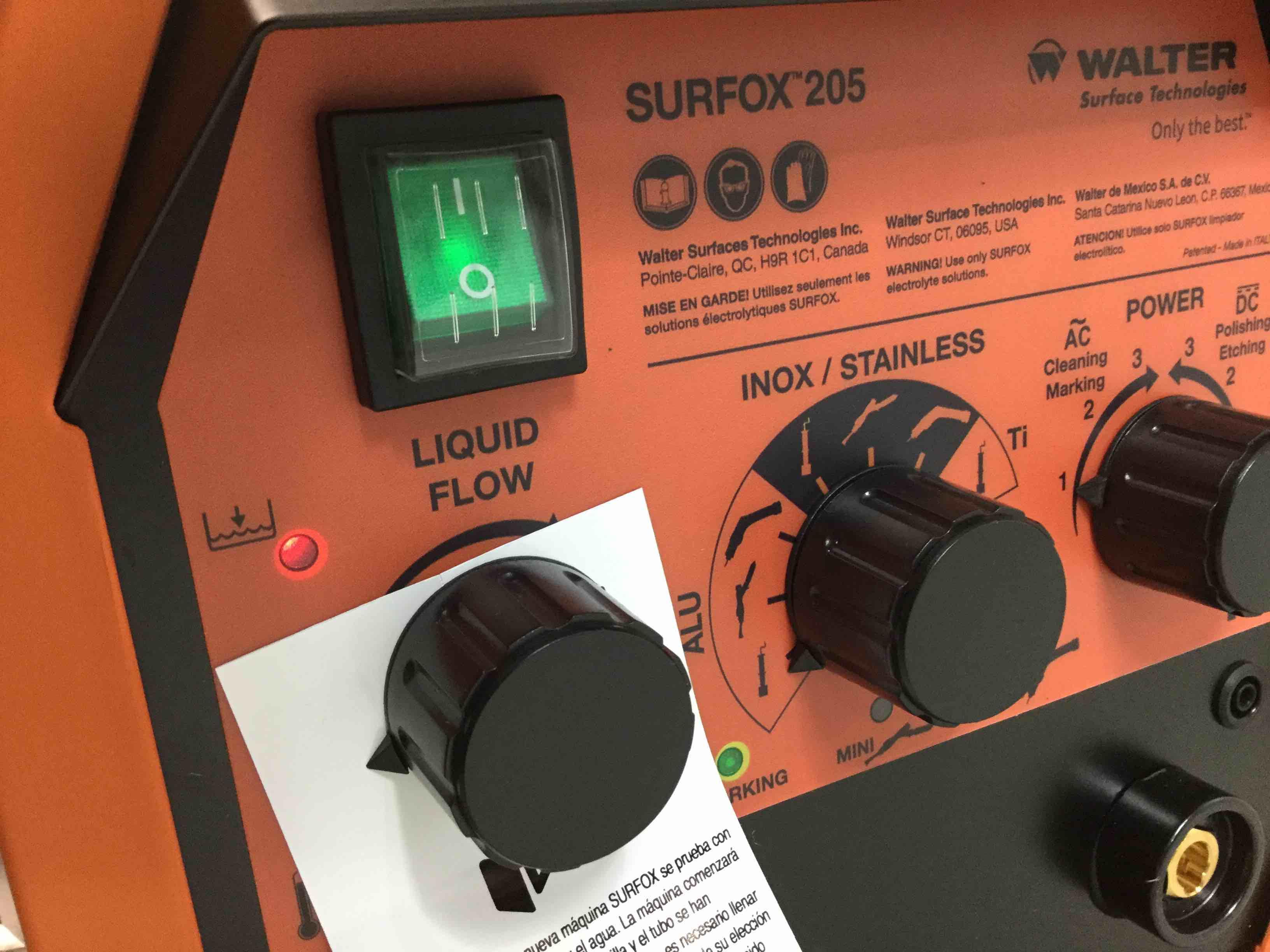 Walter 54D215 SURFOX 205 Weld Cleaning System