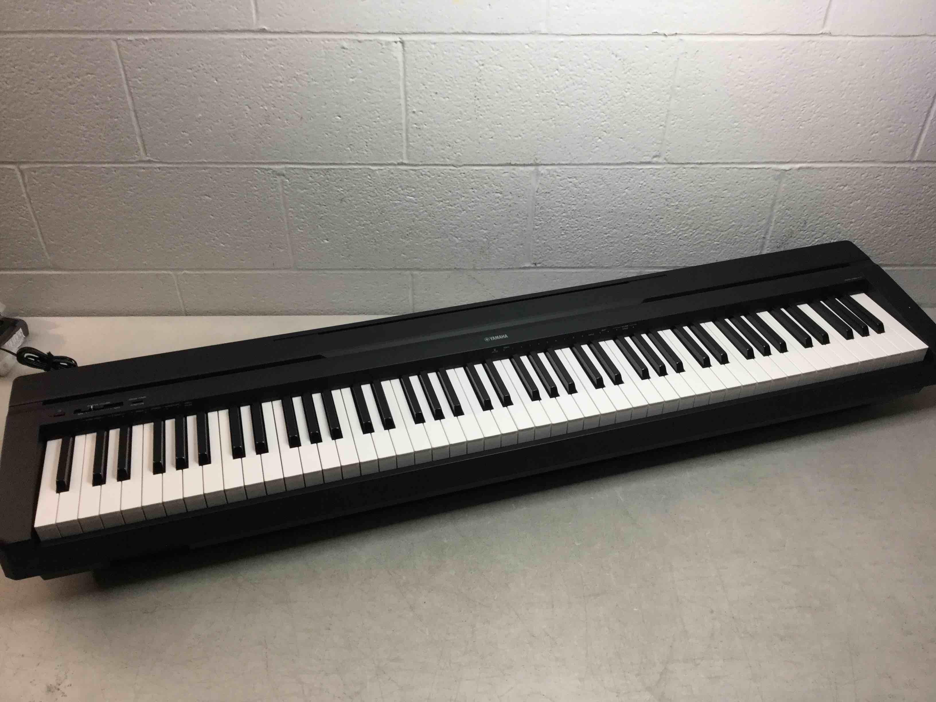 Yamaha P71 88-Key Weighted Action Digital Piano with Sustain Pedal and Power Supply