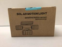 Solar Lights Outdoor, AMORNO 3 Heads Adjustable Motion Sensor