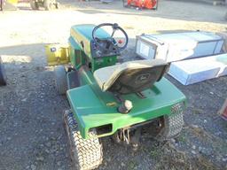 John Deere 316 Garden Tractor w/ Hydraulic Blade, Hydro, Chains, R&D