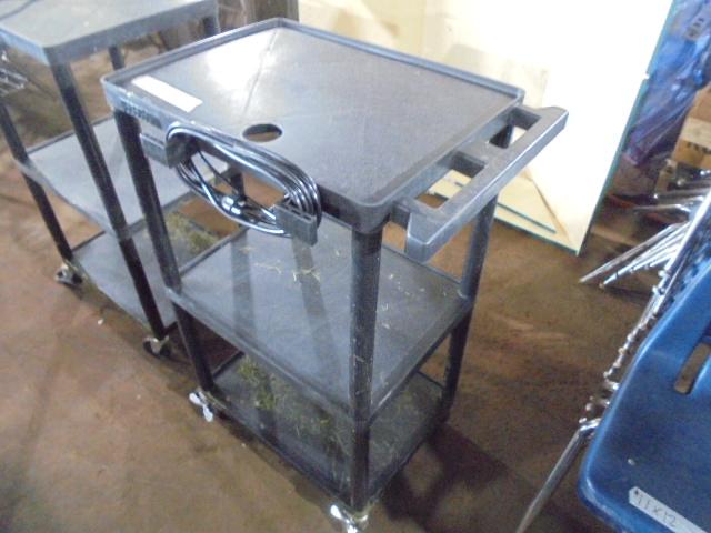 Plastic Rolling Cart w/ Power Strip