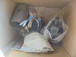 Box Of Misc Parts & Kubota L3901 Steering Wheel