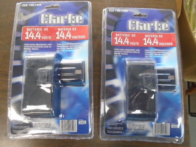(2) New Clarke 14V Cordless Batteries