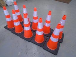 Lot of 10 New Orange Traffic Cones