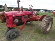 Farmall BN Tractor, Nice 12.4-24 Tires, Chains, Pulley, Turn Over