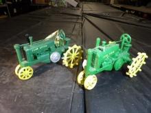 (2X) 1/16 John Deere Cast Iron GP Steel Wheel Tractors, By The Piece X2