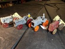 (4X) Cast Iron Tractors, By The Piece Times 4