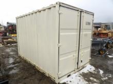 7x12 Metal Storage Container w/ Side Door & Window, Fork Pockets
