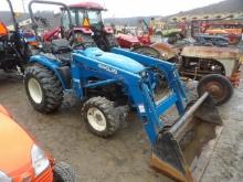 New Holland TC25 4wd Compact Tractor w/ 7308 Loader, Gear Drive, R4 Industr