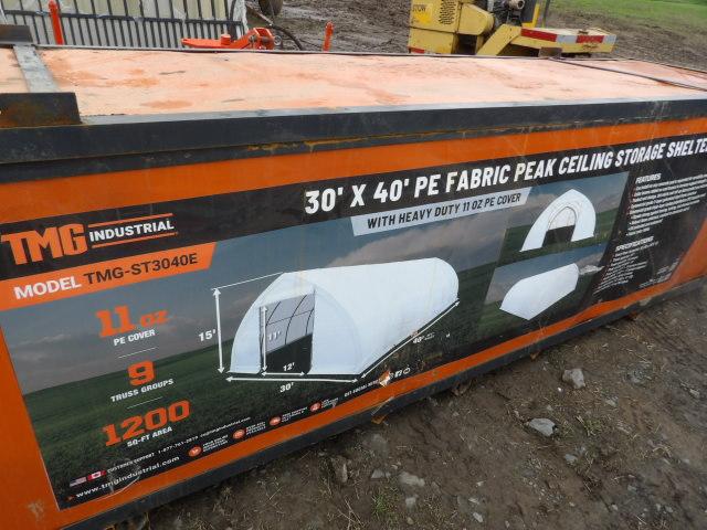 New TMG 30x40 PE Fabric Peak Ceiling Storage Shelter