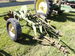 John Deere 2x Trailer Plow, Coulters, Round Spoke Wheels