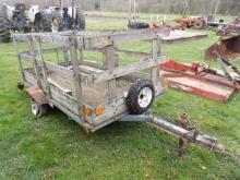 Single Axle Trailer, No Paperwork, One Flat Tire But It Comes With A Good S