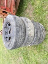 Pair Of 245/70R17 Tires On 6 Bolt Rims