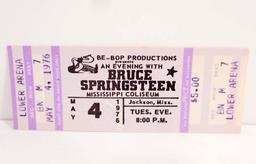 RARE 1976 BRUCE SPRINGSTEEN UNUSED BORN TO RUN CONCERT TICKET