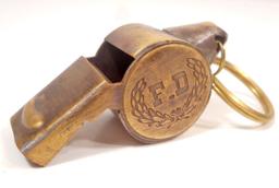 FIRE DEPARTMENT BRASS WHISTLE