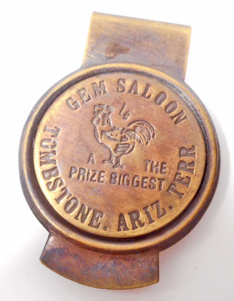 GEM SALOON BROTHEL TOKEN MONEY CLIP