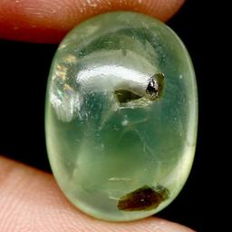 20.54 CT. GREEN BRAZILIAN PREHNITE GEMSTONE