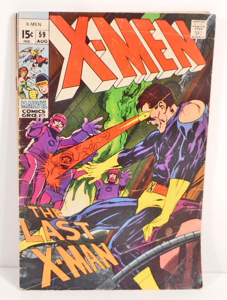 1969 X-MEN NO. 59 COMIC BOOK W/ 15 CENT COVER