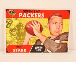 1968 TOPPS BART STARR #1 FOOTBALL CARD