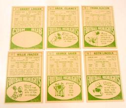 LOT OF 6 VINTAGE 1968 TOPPS FOOTBALL CARDS