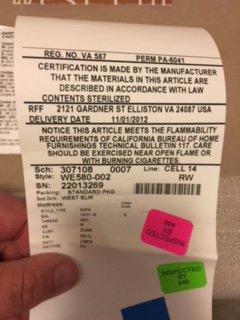 Insurance Claim: West Elm Sofa