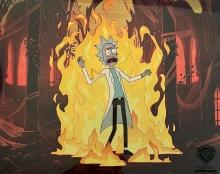 Warner Bros Rick And Morty Sericel Animation Art Meeseeks & Destroy