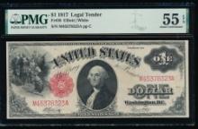 1917 $1 Legal Tender Note PMG 55EPQ