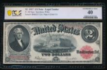 1917 $2 Legal Tender Note PCGS 40