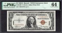 1935A $1 STAR Hawaii Silver Certificate PMG 64