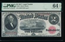 1917 $2 Legal Tender Note PMG 64EPQ