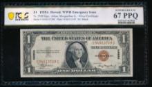 1935A $1 Hawaii Silver Certificate PCGS 67PPQ