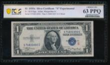 1935A $1 Experimental S Silver Certificate PCGS 63PPQ
