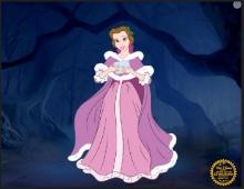 Disney Belle Beauty And The Beast Sericel Animation Art Serigraph Cel