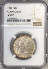 1935 Connecticut Commemorative Half Dollar NGC MS67