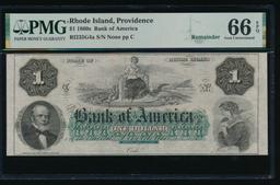 1860's $1 Providence RI Obsolete PMG 66EPQ