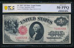 1917 $1 Legal Tender Note PCGS 50PPQ