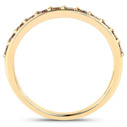 14KT Yellow Gold 0.45ctw Champagne Diamond Ring